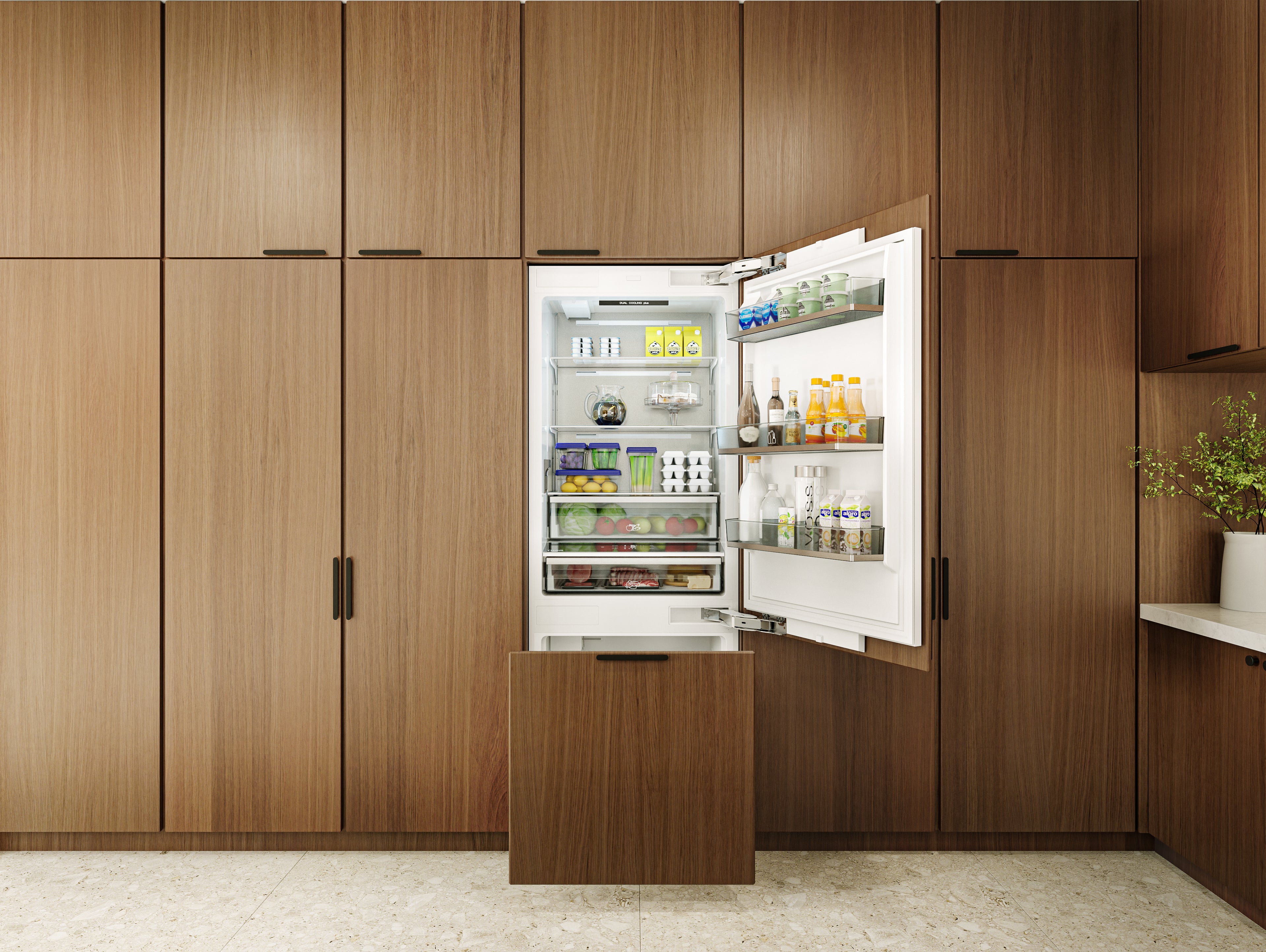 THOR Kitchen 30-inch Built-In Panel-Ready Bottom Mount Refrigerator – XRF3016BBP