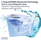 FORNO ACQUA Luxurious Smart Toilet. Includes Auto Flush, Powerful Flush, sleek tankless design Ideal for Powder Rooms.