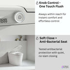 FORNO ACQUA Luxurious Smart Toilet. Includes Auto Flush, Powerful Flush, sleek tankless design Ideal for Powder Rooms.