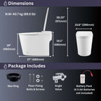 FORNO ACQUA Luxurious Smart Toilet. Includes Heated Seat, Auto Flush, Auto Lid, Powerful Flush, Ideal for Powder Rooms.