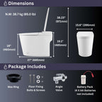 FORNO ACQUA Luxurious Smart Toilet. Includes Auto Flush, Powerful Flush, sleek tankless design Ideal for Powder Rooms.
