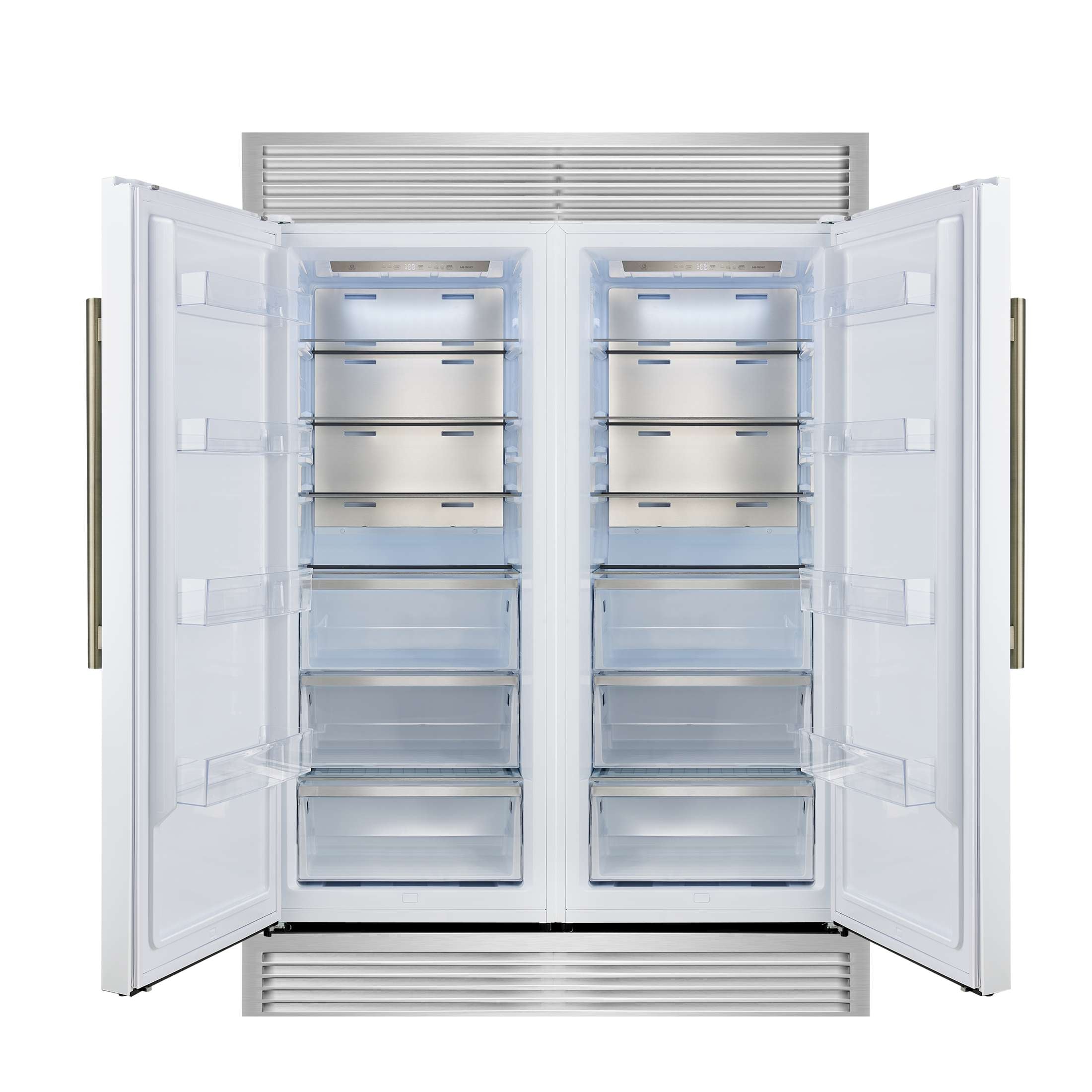 Forno Maderno 2-28-Inch Wide Convertible Refrigerator/Freezer in White, Decorative Trim, 27.2 cu.ft, 84-Inch High, ENERGY STAR Certified
