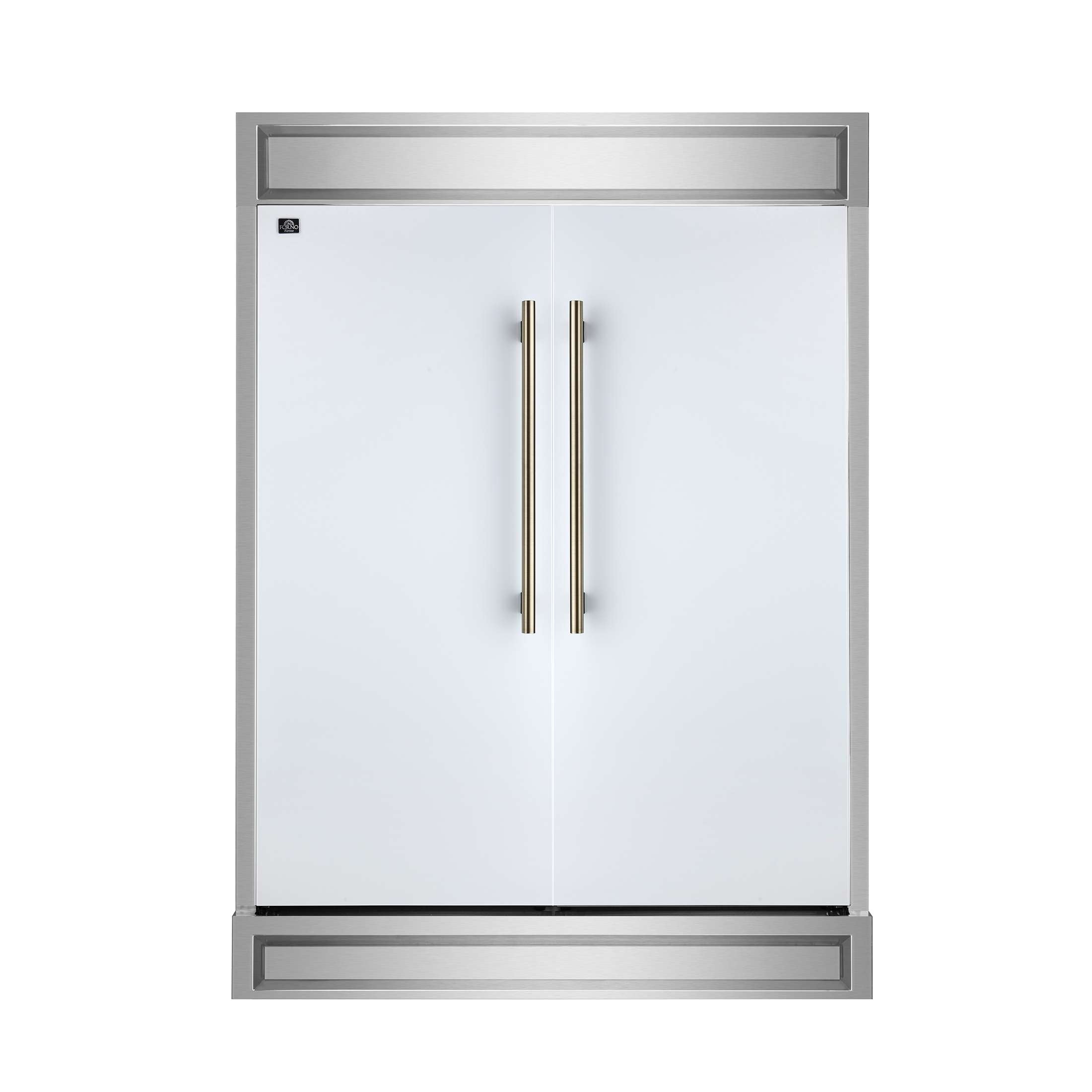 Forno Maderno 2-28-Inch Wide Convertible Refrigerator/Freezer in White, Decorative Trim, 27.2 cu.ft, 84-Inch High, ENERGY STAR Certified