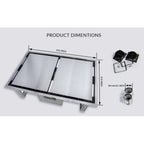 FORNO Arezzo 44-Inch Recessed Ceiling Range Hood, Dual Motors, 1200 CFM, Hybrid Filters, Remote Control