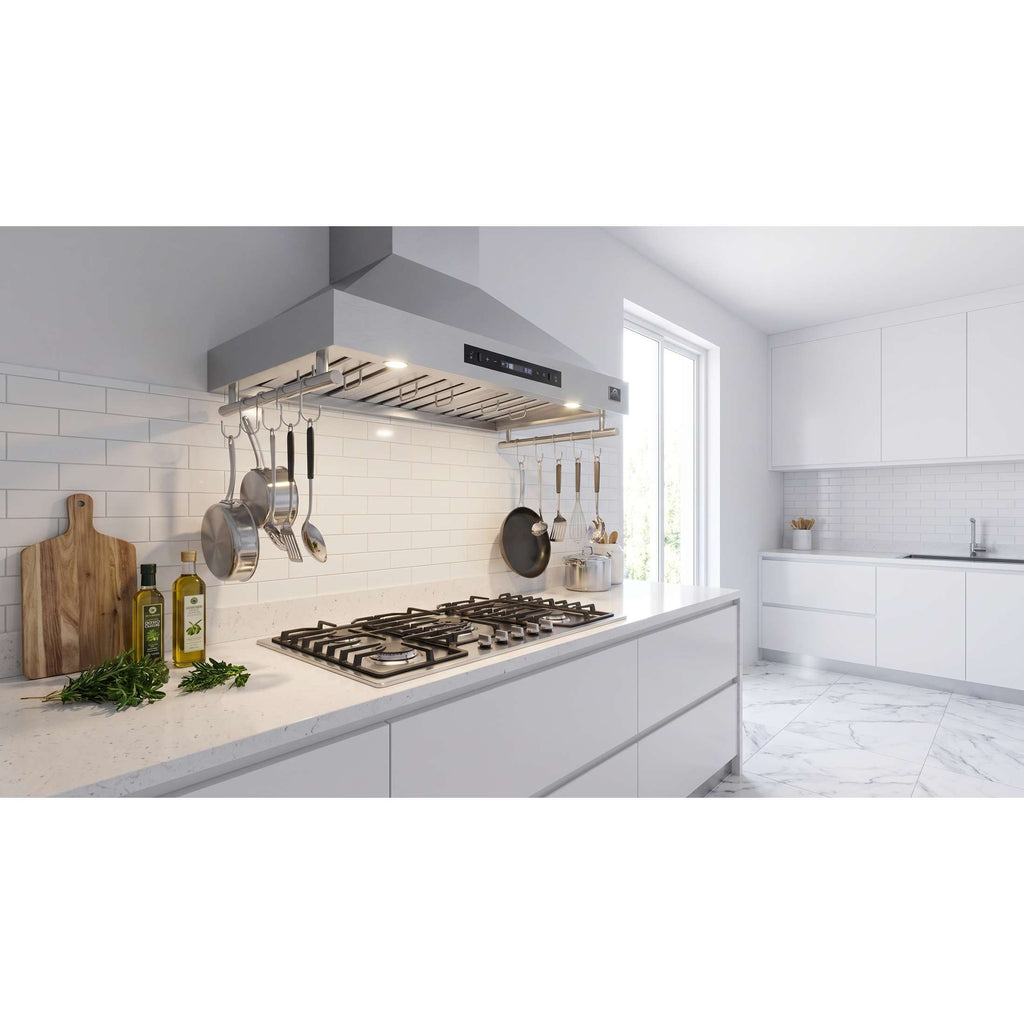 Forno Venezia 36 Inch Wall-Mounted Range Hood with Touch Controls and Baffle Filters