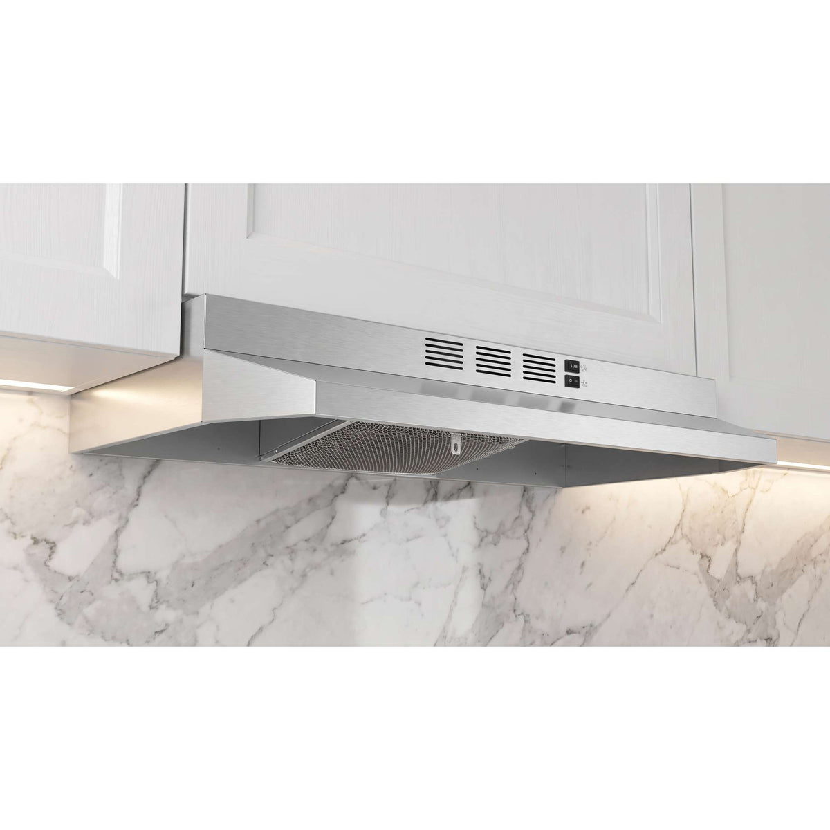 Forno Cappa 30-Inch Under Cabinet Range Hood, Stainless Steel, 200 CFM, Convertible, LED Lighting