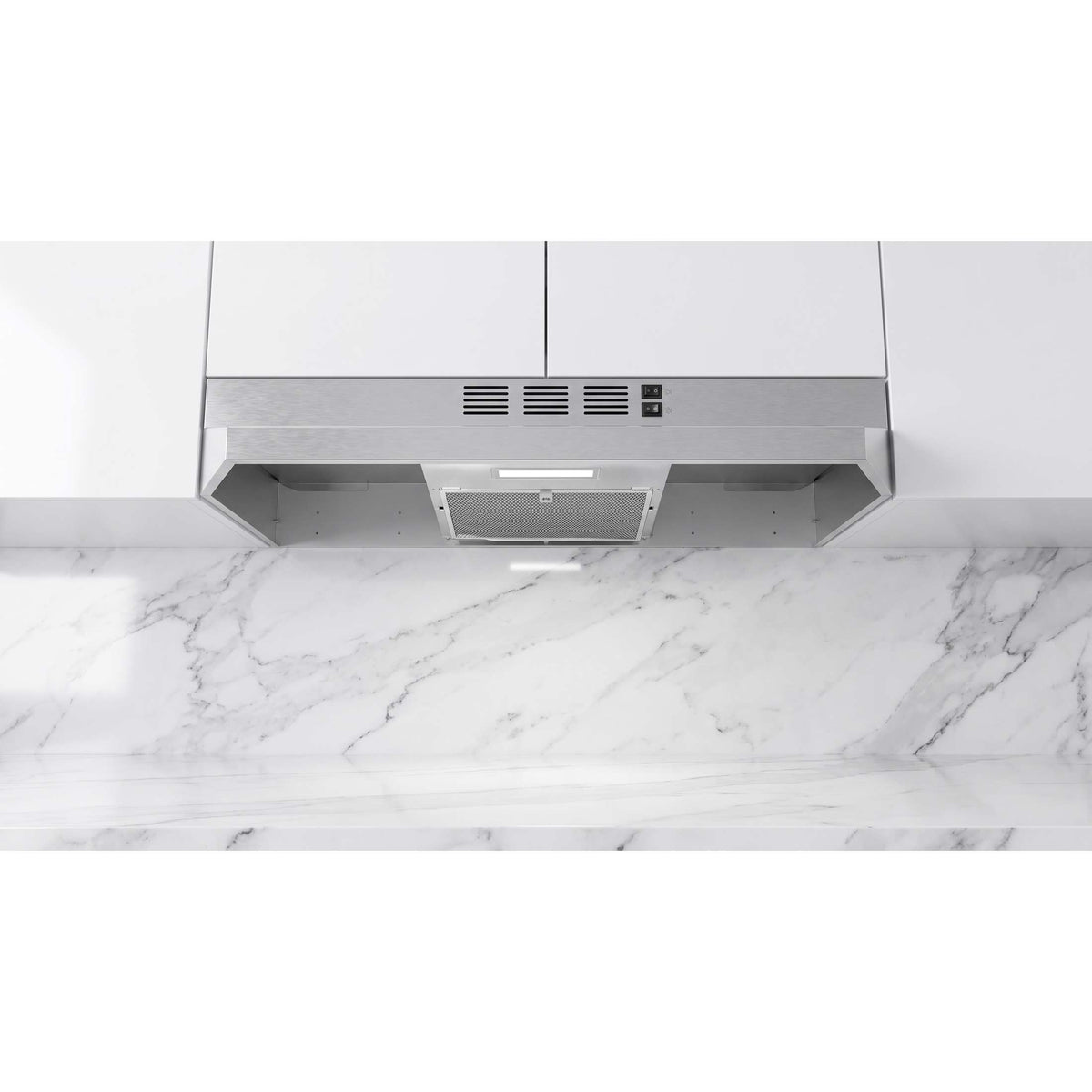 Forno Cappa 30-Inch Under Cabinet Range Hood, Stainless Steel, 200 CFM, Convertible, LED Lighting