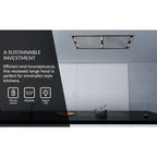 FORNO Arezzo 44-Inch Recessed Ceiling Range Hood, Dual Motors, 1200 CFM, Hybrid Filters, Remote Control