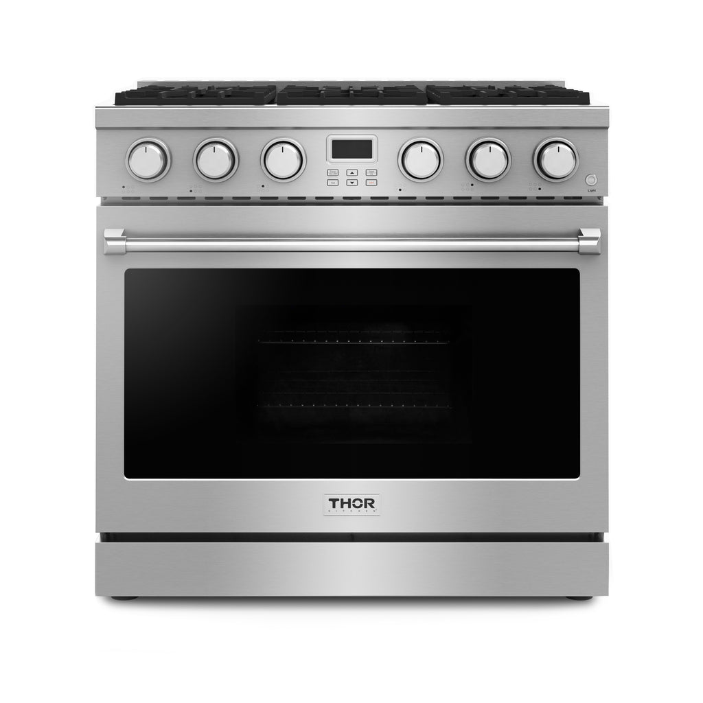 THOR KITCHEN 36-Inch Contemporary Professional Liquid Propane Range – ARG36LP
