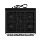 Forno Leonardo 30-Inch Stainless Steel Gas Range, 5 Sealed Burners (Totaling 39,500 BTU), 5 cu.ft. Convection Oven, Continuous Cast Iron Grates, Black Enamel Interior, Auto Re-Ignition, LP Conversion Kit Included