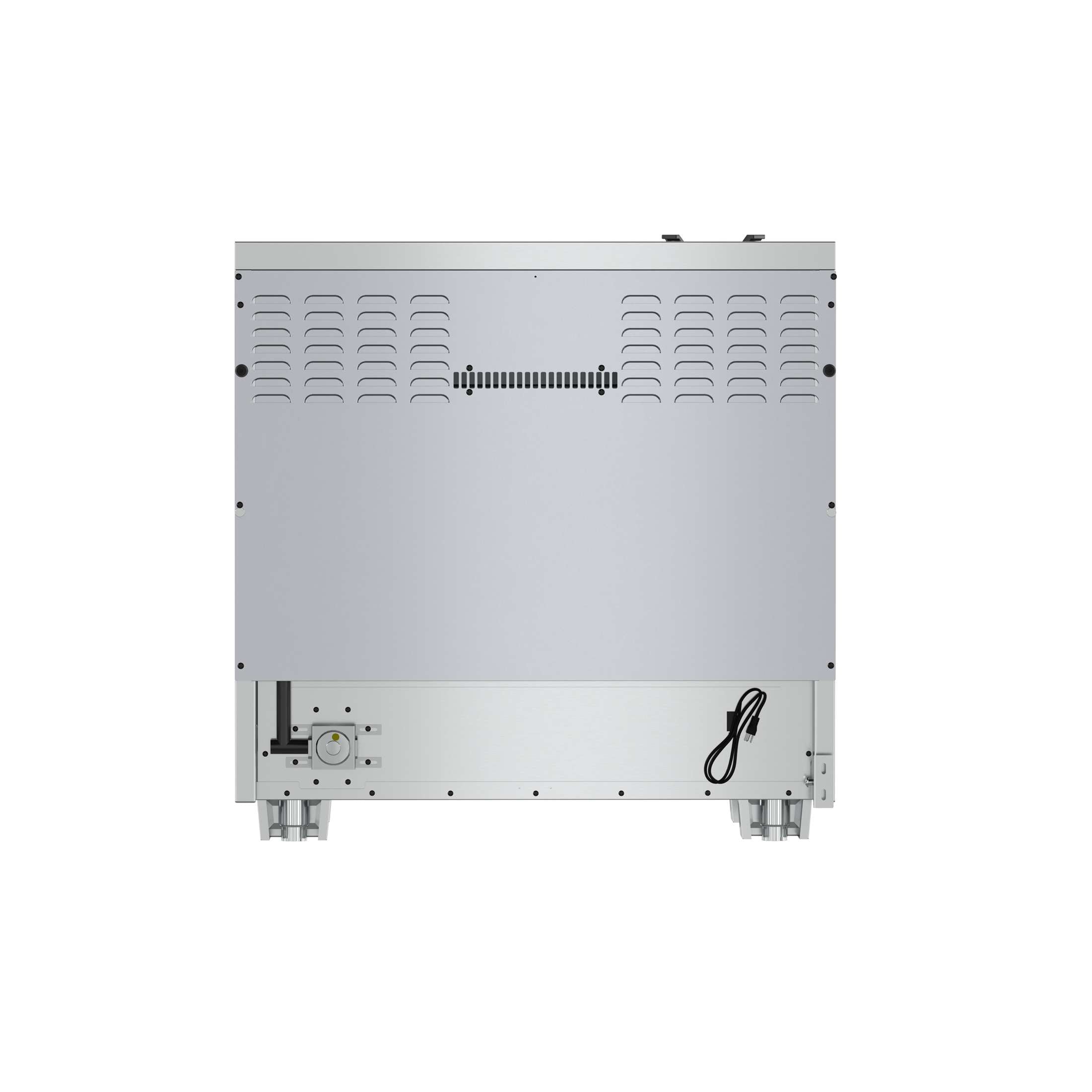 Forno Capriasca 36-Inch Gas Range, Stainless Steel, 6 Brass Burners, 120,000 BTU, Convection Oven, Energy Efficient