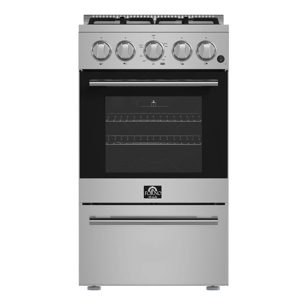 Forno Lamazze 20-Inch Freestanding Gas Range, Compact Design, Energy Efficient
