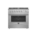 Marco 36-Inch Gas Range Stainless Steel, 6 Burners 67,000 BTU, 5.36 cu.ft. Convection Oven