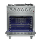 Forno Massimo 30-Inch Freestanding Gas Range, 5 Burners, True Convection Oven