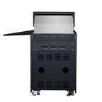 Forno All’Aperto 99,600 BTU Outdoor Kitchen, 5 Burners, Infrared Burners, Side Burner, Black Sintered Stone Countertops, Gas Pizza Oven, Sink Module, Bar & Beverage Center