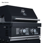 Forno All’Aperto 99,600 BTU Outdoor Kitchen, 5 Burners, Infrared Burners, Side Burner, Black Sintered Stone Countertops, Gas Pizza Oven, Sink Module, Bar & Beverage Center
