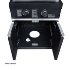 Forno All’Aperto 99,600 BTU Outdoor Kitchen, 5 Burners, Infrared Burners, Side Burner, Black Sintered Stone Countertops, Gas Pizza Oven, Sink Module, Bar & Beverage Center