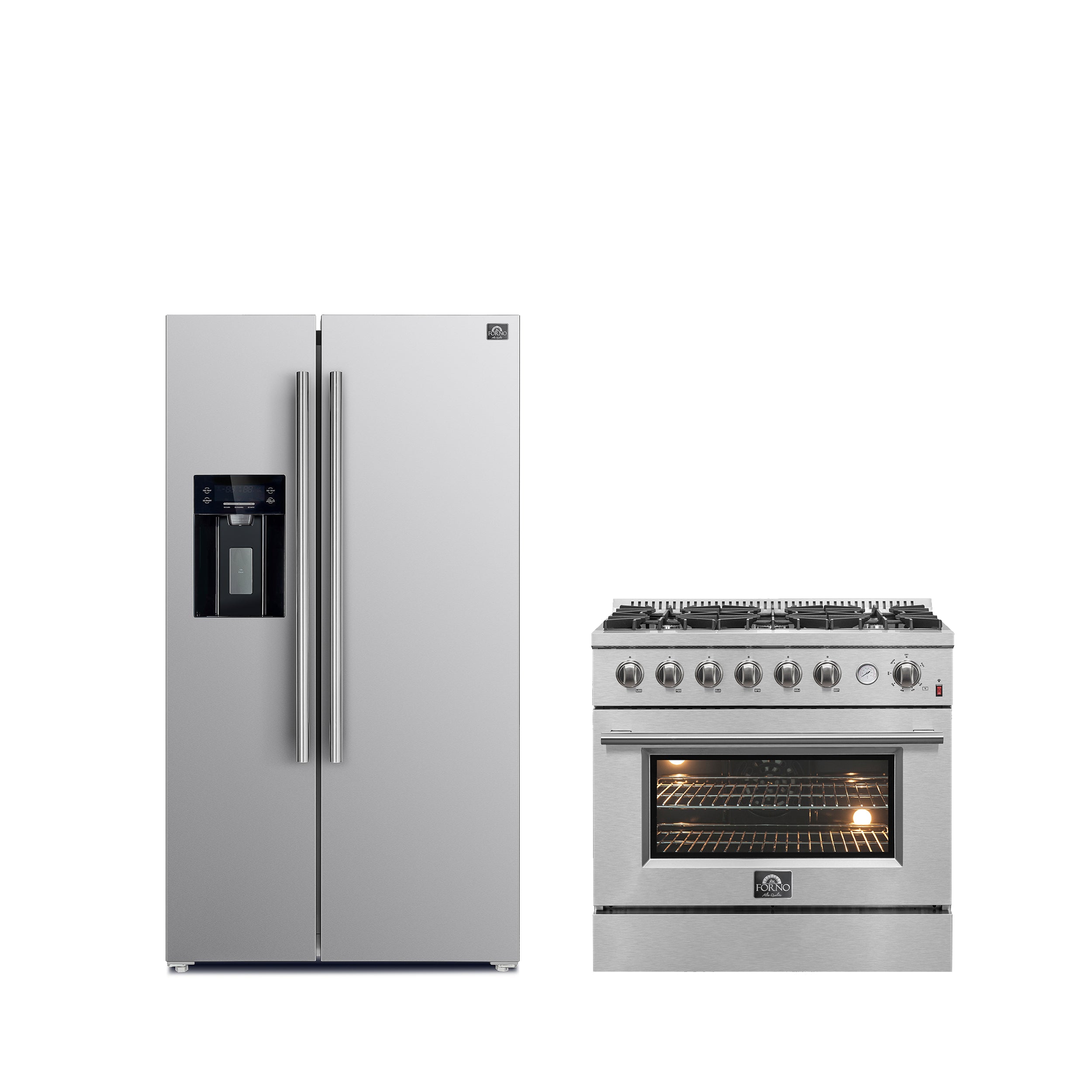 FORNO Premium 2-Piece Kitchen Bundle -Marco 30-inch Gas Range Stainles ...