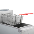 Forno Commerciale Natural Gas Deep Fryer, 4 Burners 120,000 BTU, 50 lbs Oil Capacity