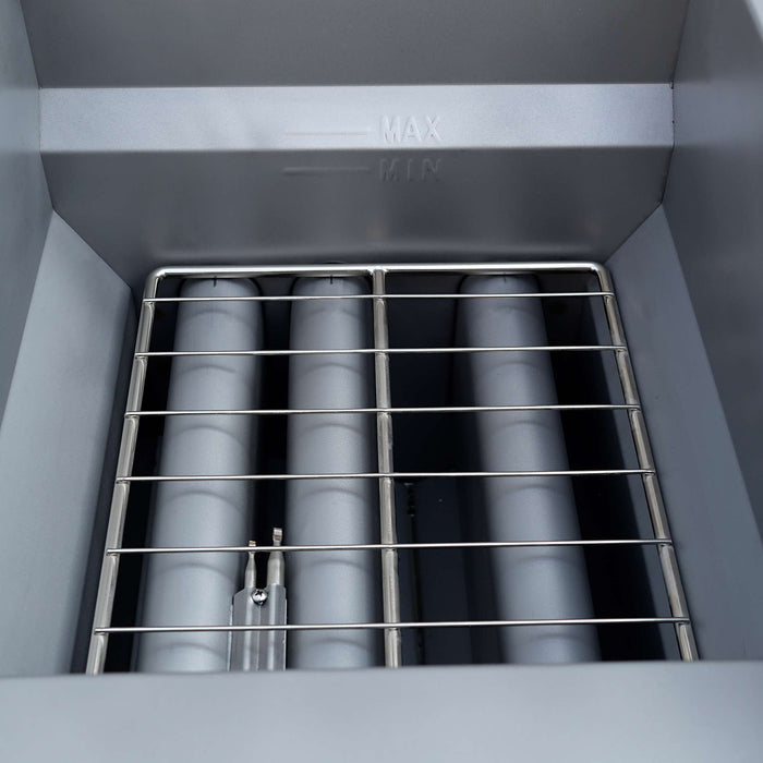 FORNO Commerciale Natural Gas Deep Fryer, 3 Burners 90,000 BTU, 40 lbs, Millivolt Control