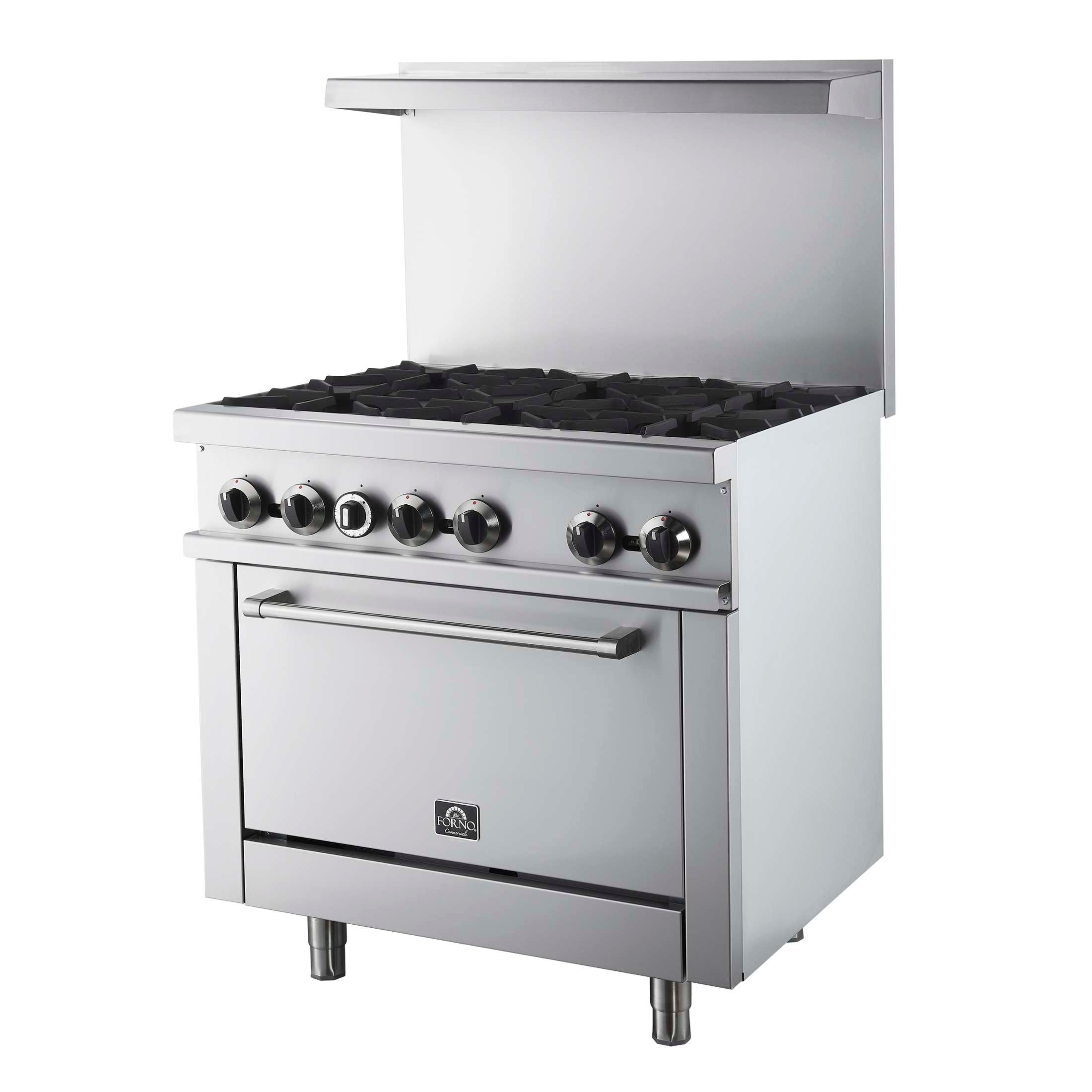 Forno Commerciale 36 Inch Gas Range with 6 Burners