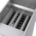 Forno Commerciale Natural Gas Deep Fryer, 3 Burners 90,000 BTU, 40 lbs, Millivolt Control