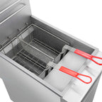 Forno Commerciale Propane Gas Deep Fryer, 4 Burners 120,000 BTU, 50 lbs Oil Capacity, Millivolt Control