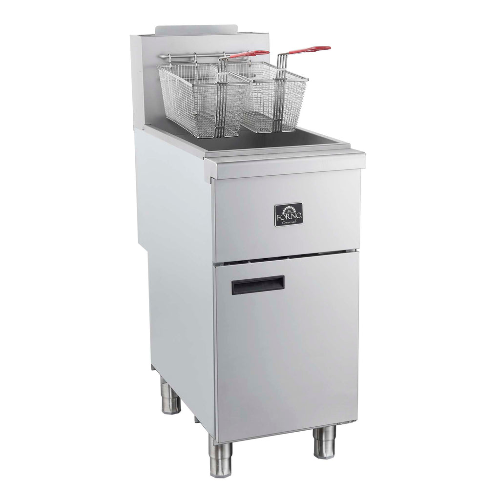 Forno Commerciale Propane Gas Deep Fryer, 3 Burners 90,000 BTU, 40 lbs Oil Capacity