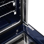 Forno Massimo 36 Inch Freestanding Dual Fuel Range in Black with Antique Brass Accessories, 6 Burners, 5.36 cu. ft. Convection Oven