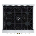 Forno Galiano 30-inch Freestanding French Door Dual Fuel Range Black