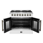 Forno Galiano 36-inch Freestanding French Door Dual Fuel Range White