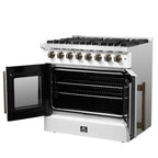 Forno Galiano 36-inch Freestanding French Door Dual Fuel Range White