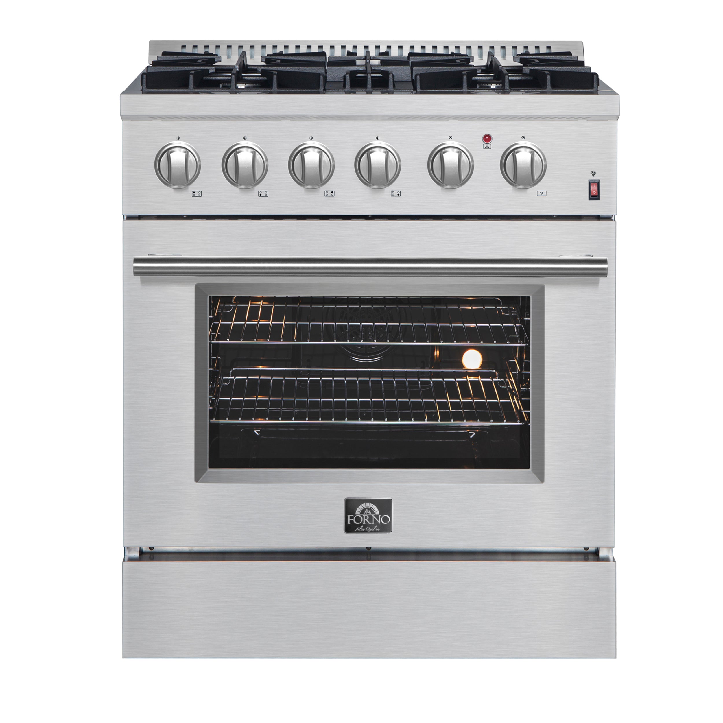 Forno Marco 30-Inch Dual Fuel Range, Stainless Steel, 4 Burners, 37,00 ...