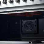 Forno Marco 36-Inch Dual Fuel Range, Stainless Steel, 6 Burners, 67,000 BTU, True Convection Oven, Energy Efficient