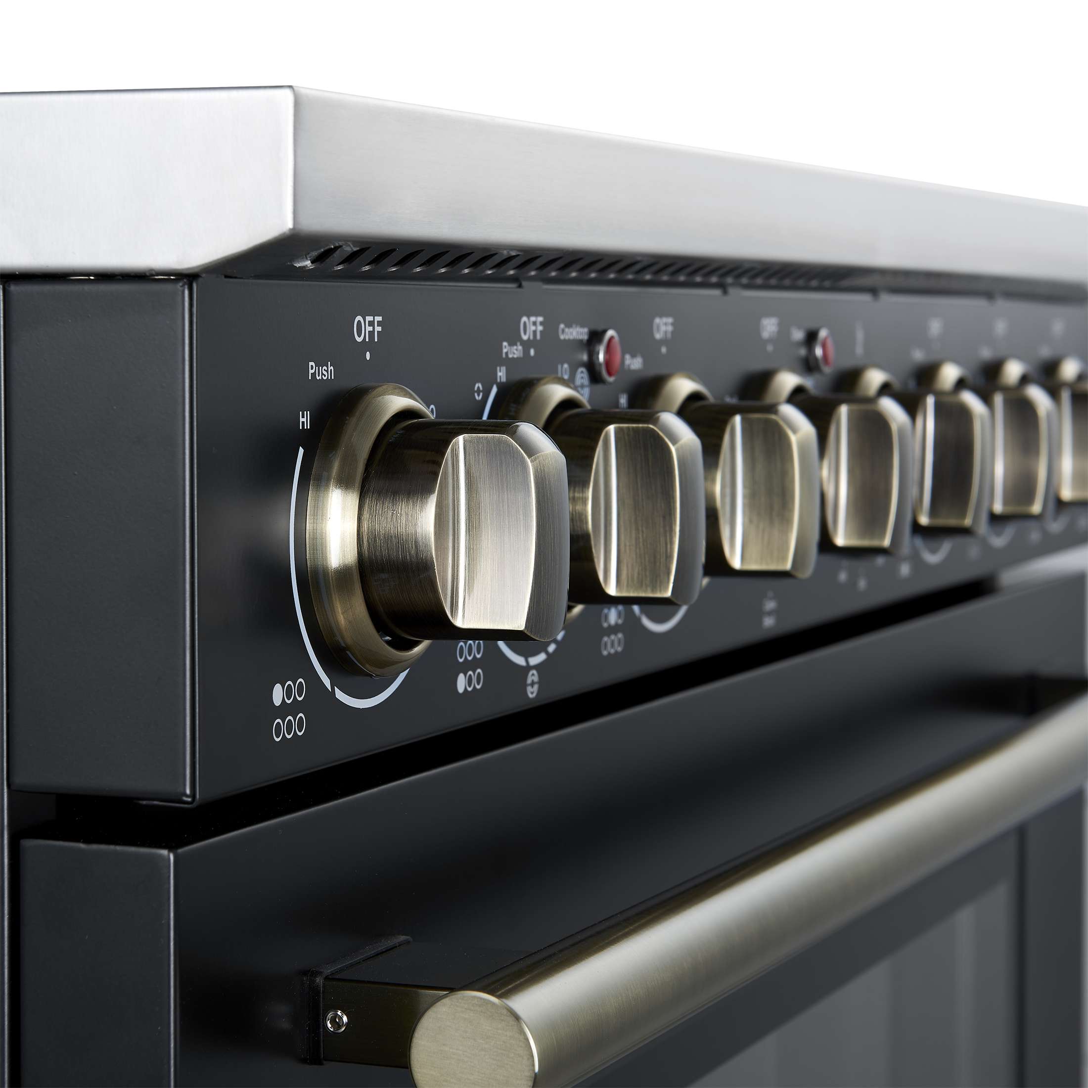 Forno Paolo 36 Inch Black Freestanding Electric Range, Stainless Steel, 5.44 cu.ft, True Convection Oven, Energy Efficient