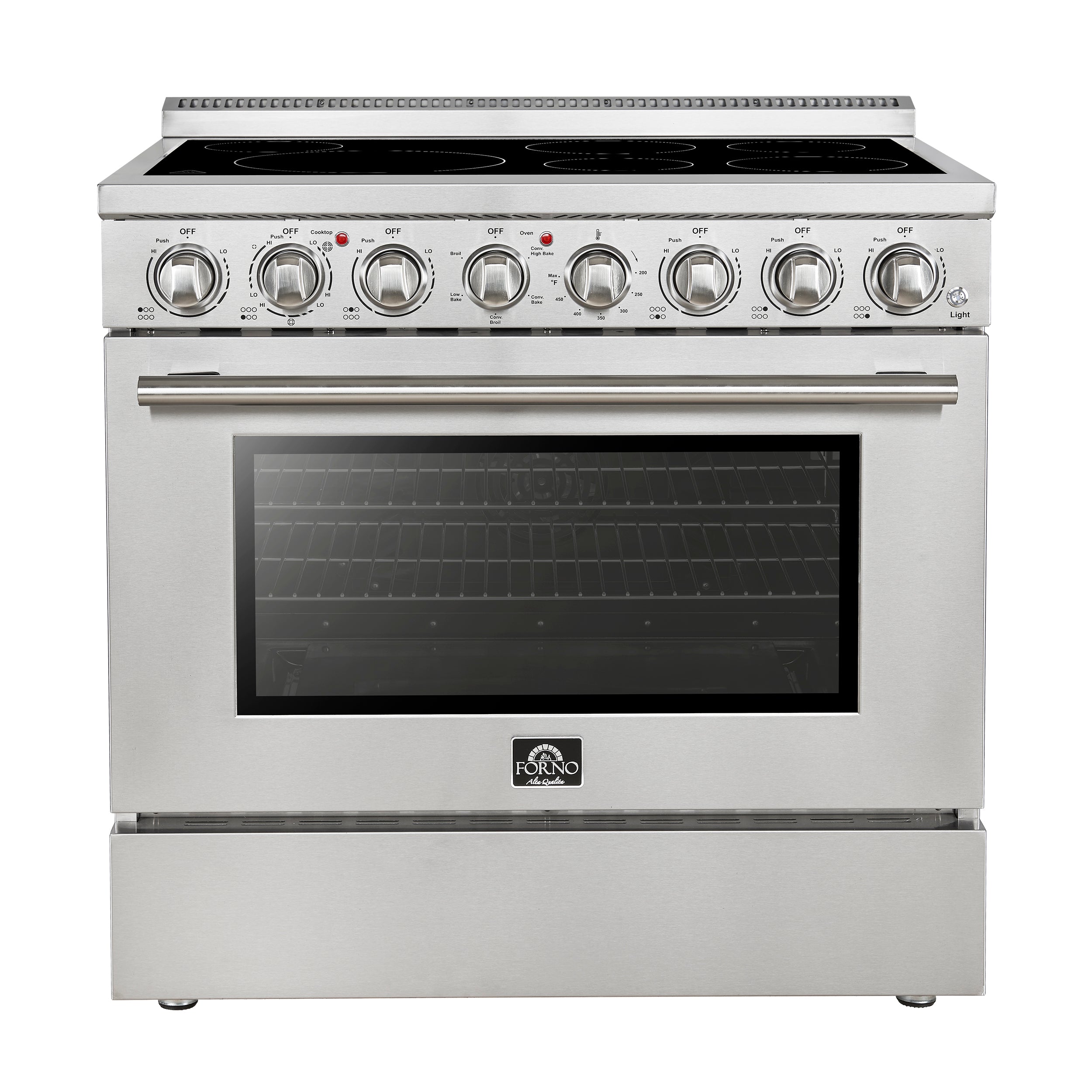 Forno Paolo 36 Inch Freestanding Electric Range, Stainless Steel, 5.44 ...