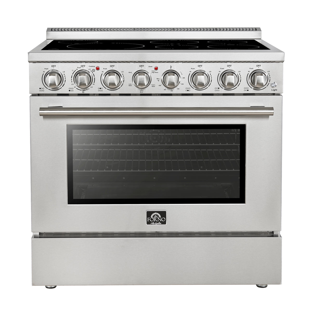 Forno Paolo 36 Inch Freestanding Electric Range, Stainless Steel, 5.44 ...