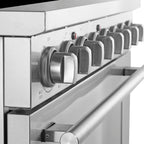 Forno Paolo 36 Inch Freestanding Electric Range, Stainless Steel, 5.44 cu.ft, True Convection Oven, Energy Efficient