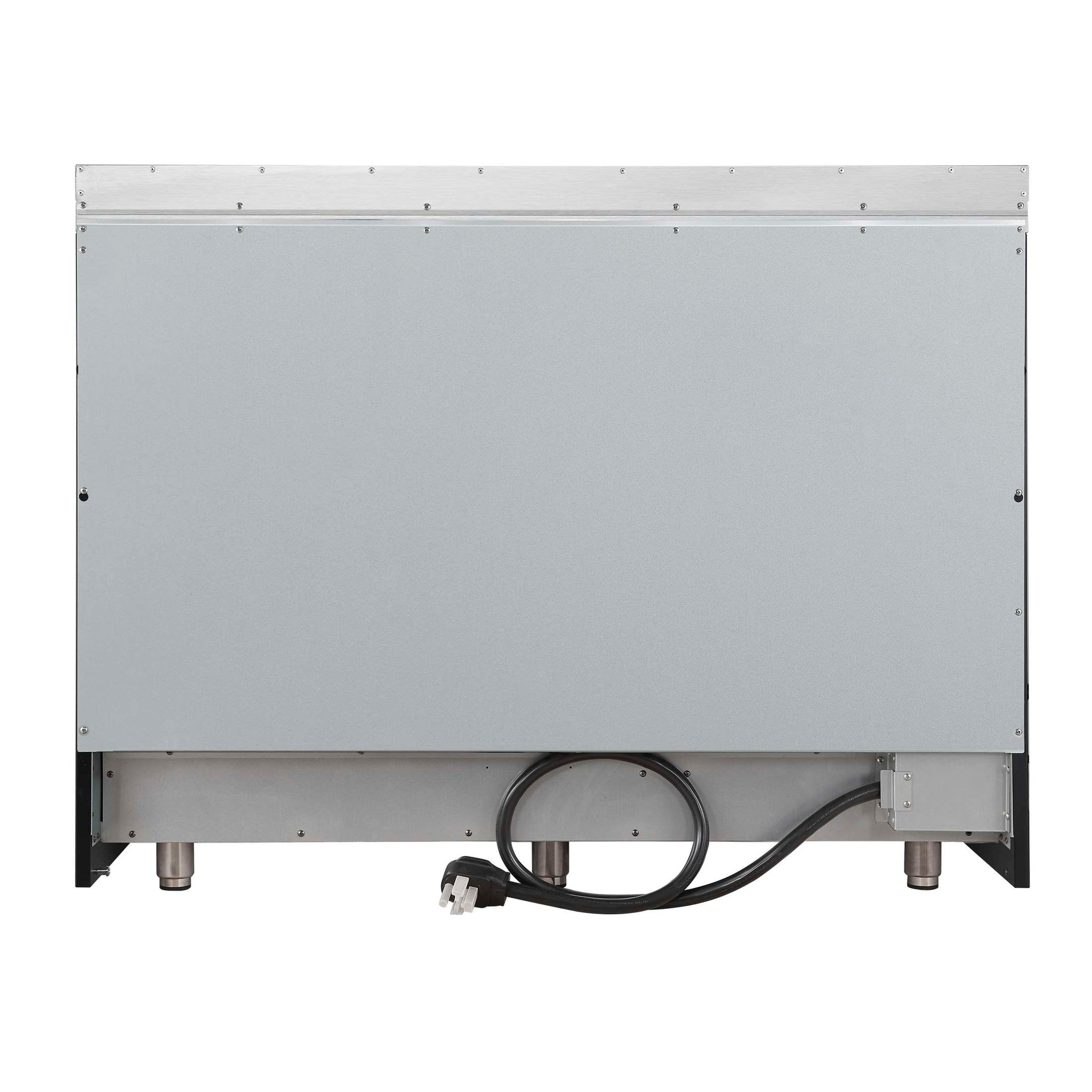 Forno Paolo 48 Inch Freestanding Electric Range in Black with Antique ...