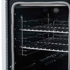 Forno Paolo 48 Inch Freestanding Electric Range in White with Antique Brass, 6.7 cu.ft, True Convection Oven, Energy Efficient