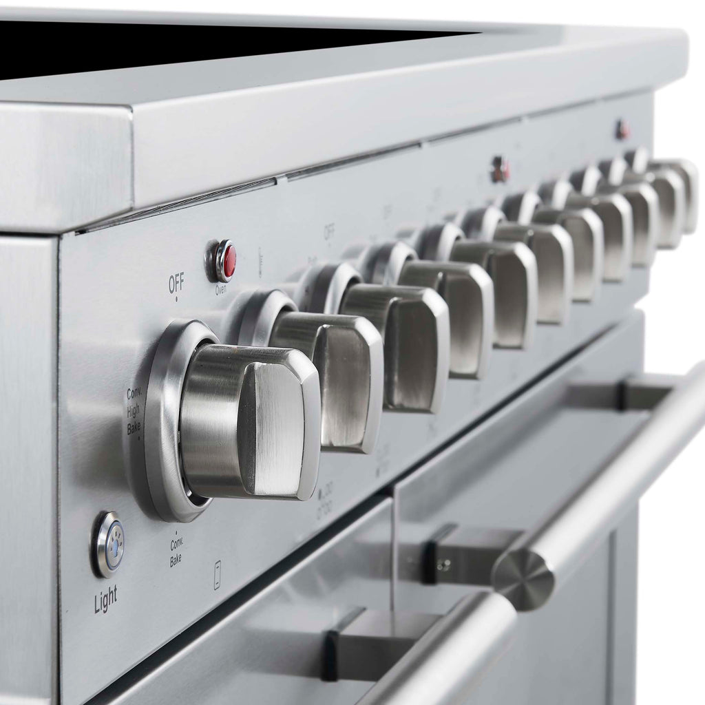 Forno Paolo 48 Inch Freestanding Electric Range, Stainless Steel, 6.7 cu.ft, True Convection Oven, Energy Efficient