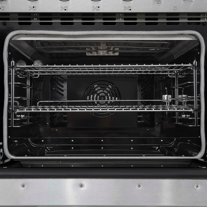 Forno Paolo 48 Inch Freestanding Electric Range, Stainless Steel, 6.7 cu.ft, True Convection Oven, Energy Efficient