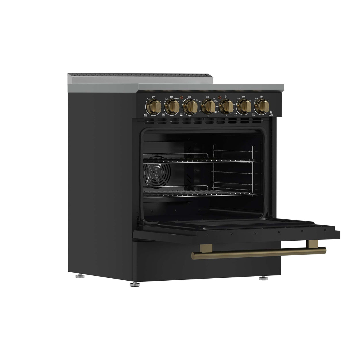 Forno Paolo 30-Inch Freestanding Electric Range, Black, 4.38 cu.ft, Tr ...