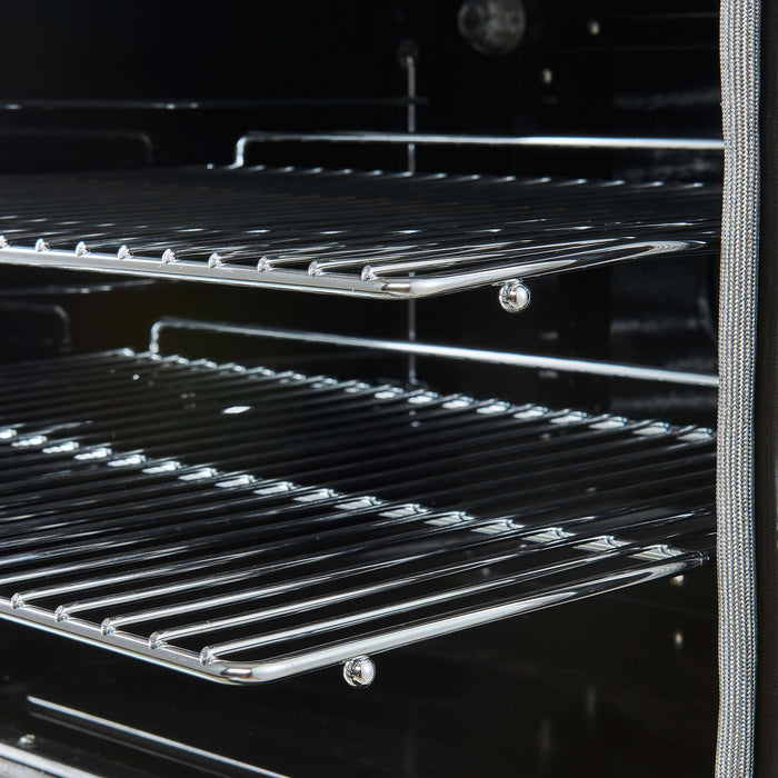Forno Paolo 30-Inch Freestanding Electric Range, Black, 4.38 cu.ft, True Convection Oven, Energy Efficient