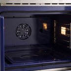 Forno Gallico 30-Inch Electric French Door Wall Oven, Stainless Steel, True Convection, Air Fry, Self-Cleaning