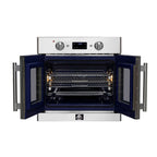 Forno Gallico 30-Inch Electric French Door Wall Oven, Stainless Steel, True Convection, Air Fry, Self-Cleaning
