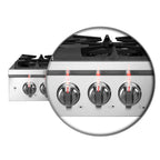 Forno Spezia Alta Qualita 30-Inch Pro-Style Gas Rangetop, Stainless Steel, 5 Sealed Burners, Continuous Cast Iron Grates, High Heat Output
