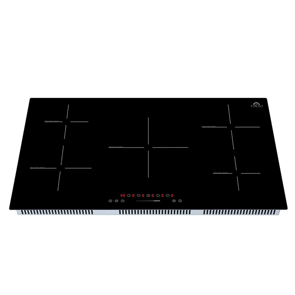 Forno Parco 36-Inch Induction Cooktop, 5 Zones, 10,200W Total Power, Touch Control, 9 Power Levels, Booster Function