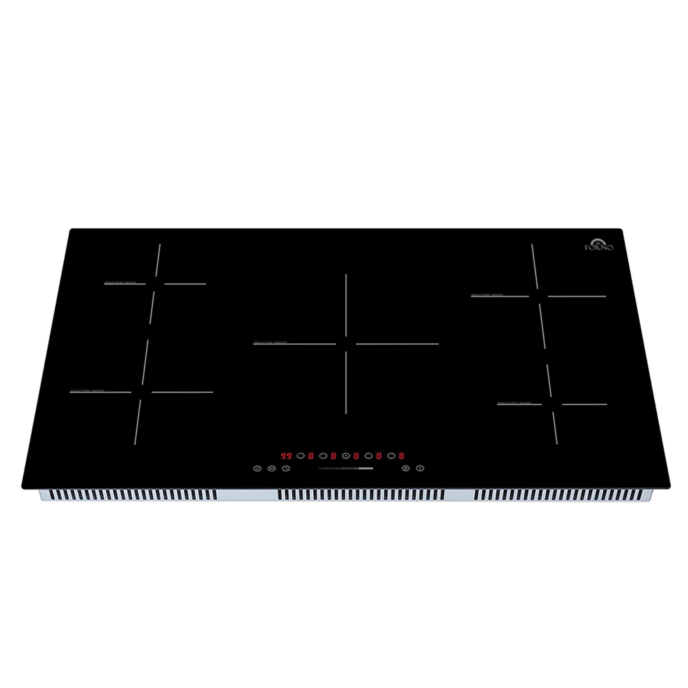 Forno Parco 36-Inch Induction Cooktop, 5 Zones, 10,200W Total Power, Touch Control, 9 Power Levels, Booster Function