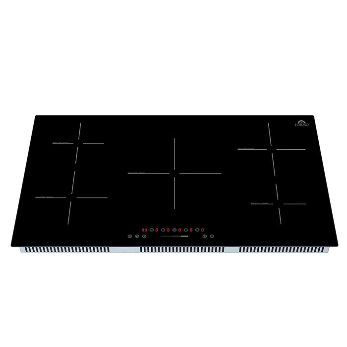 Forno Parco 36-Inch Induction Cooktop, 5 Zones, 10,200W Total Power, Touch Control, 9 Power Levels, Booster Function